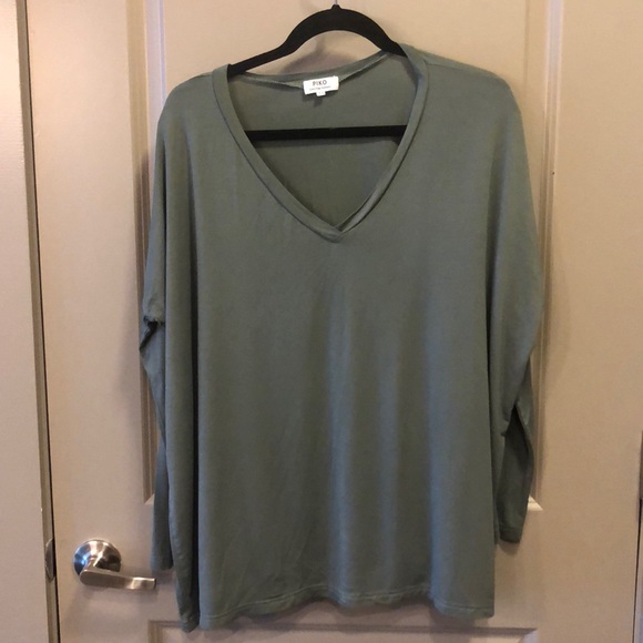 Olive green long sleeve PIKO - Picture 1 of 4